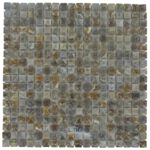 Stellar Tile 9/16" x 9/16" Porcelain Mosaic Tile in Noce Slate