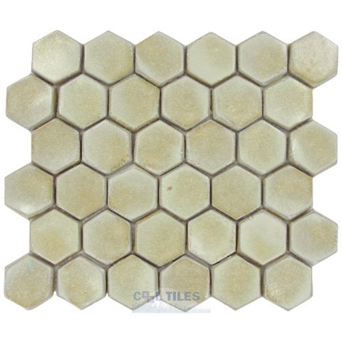 Stellar Tile 2" Hexagon Ceramic Mosaic Tile in Polar