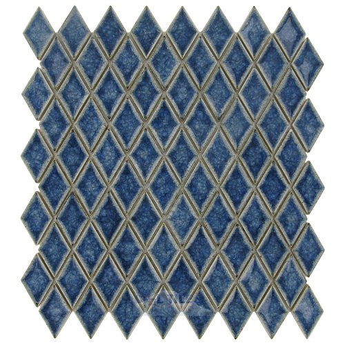 Stellar Tile Diamond Glass & Ceramic Mosaic Tile in Azure