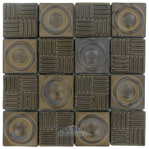 Stellar Tile 3" x 3" Ceramic Mosaic Tile in Bronze