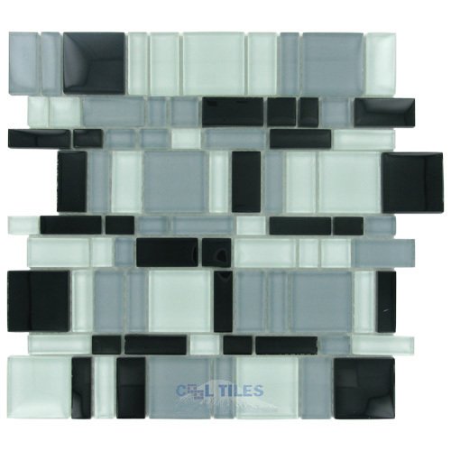 Stellar Tile Glass Mosaic Tile in Night
