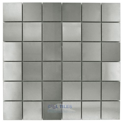 Stellar Tile 2" x 2" Mosaic Tile in Stainless Steel