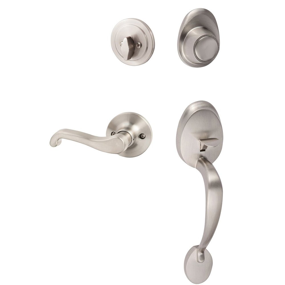 Sure-Loc Alta Dummy Handleset with Right Handed Sage Lever in Satin Nickel
