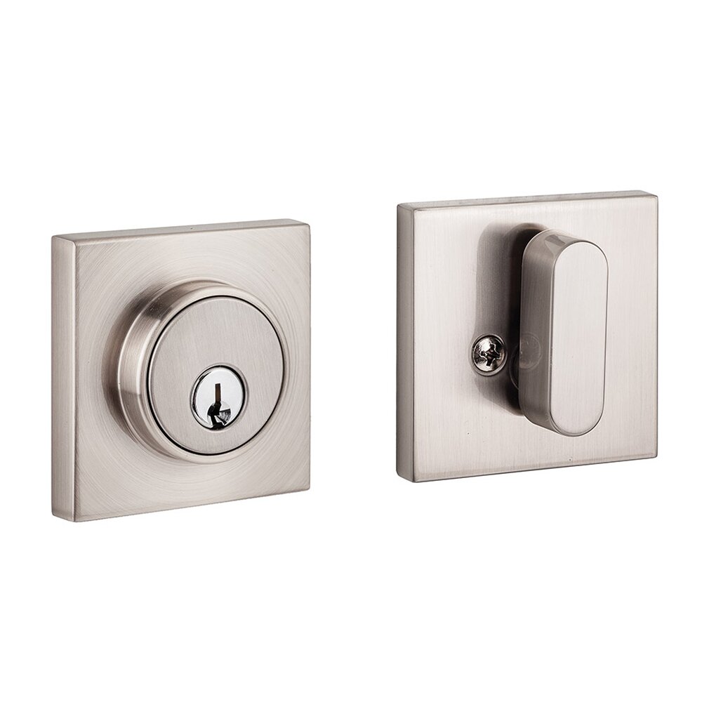 Sure-Loc Single Cylinder Square Modern Deadbolt in  Satin Stainless