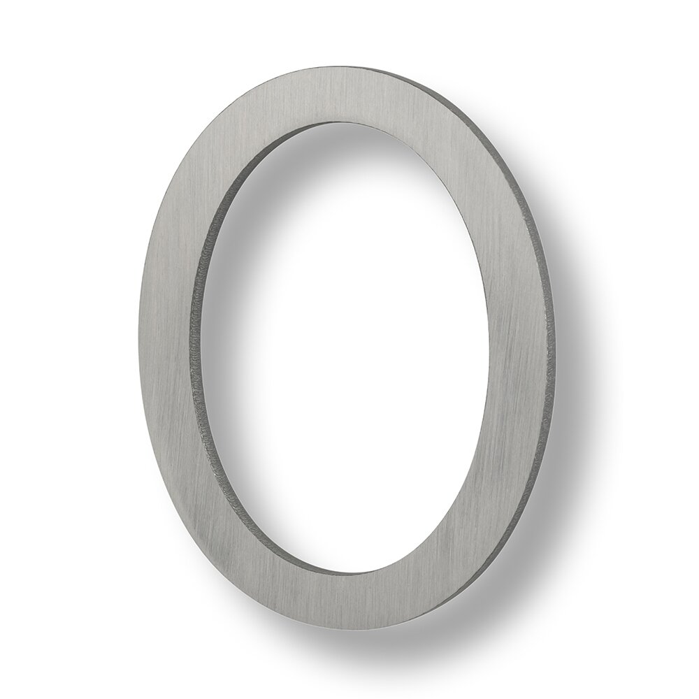 Sure-Loc #0 6" Floating House Number in Brushed Aluminum