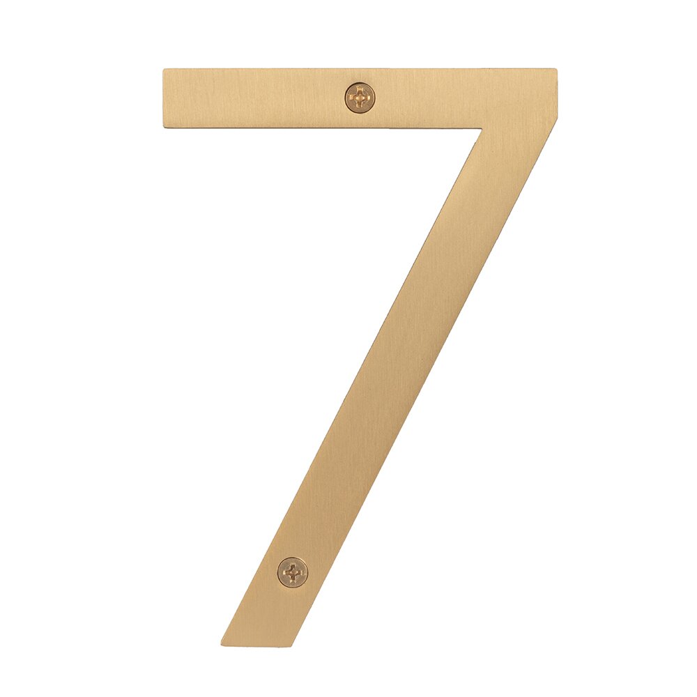 Sure-Loc #7 6" Stainless Steel House Number in Satin Brass