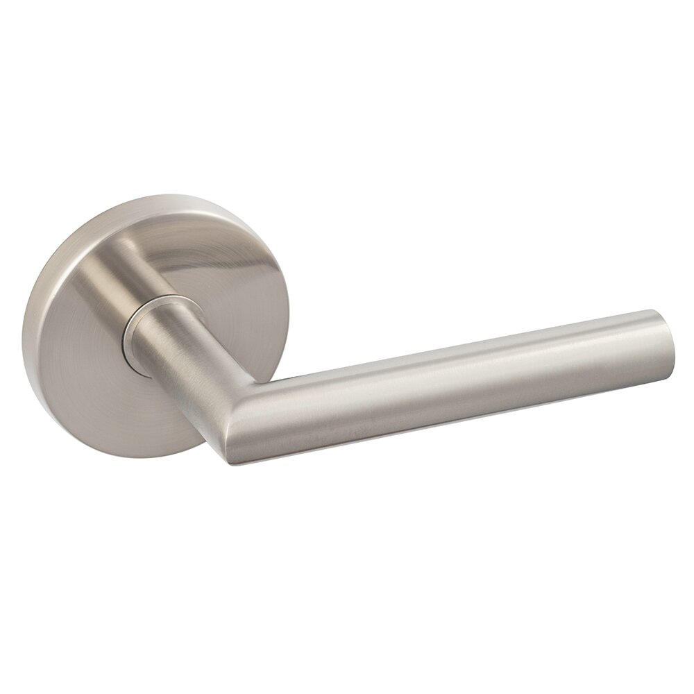 Sure-Loc Hanover Passage Door Lever with Round Rosette in Satin Stainless