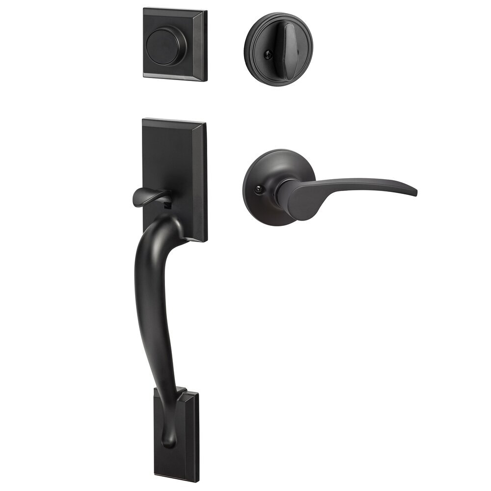 Sure-Loc Madison Dummy Handleset with Left Handed Grade 2 Edge Lever in Flat Black
