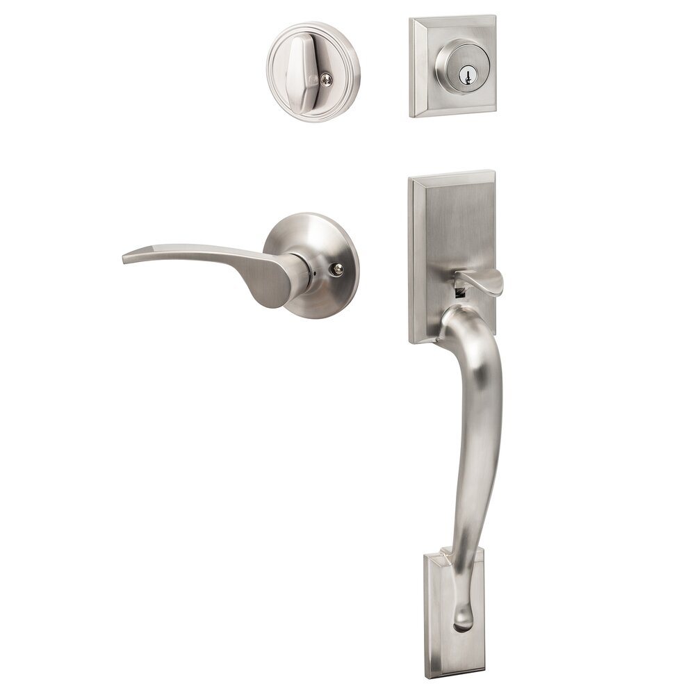 Sure-Loc Madison Handleset with Right Handed Grade 2 Edge Lever in Satin Nickel