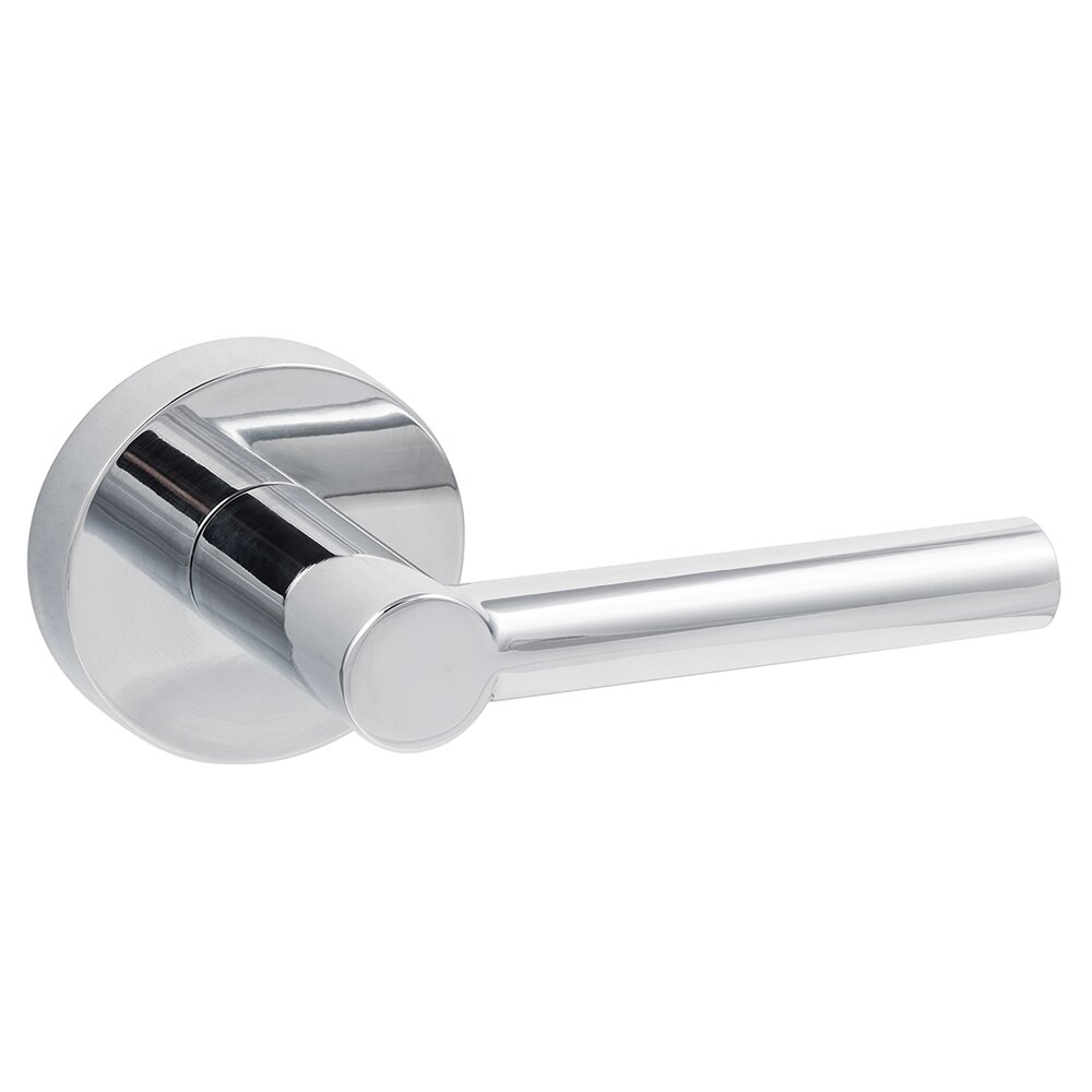 Sure-Loc Ridgecrest Modern Marin Passage Door Lever with Round Rosette in Polished Chrome