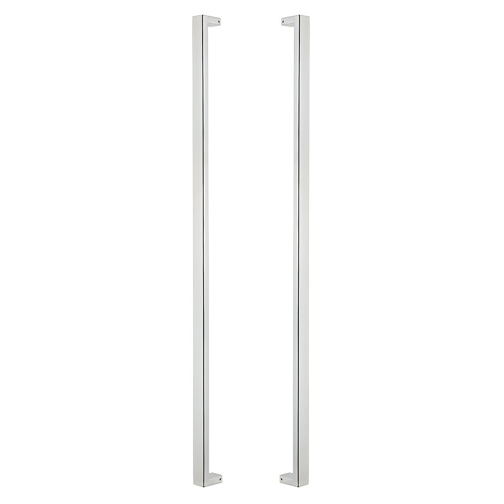 Door Pulls Collection - 48 Centers Back to Back Square Long Door Pull in  Polished Chrome by Sure-Loc Hardware