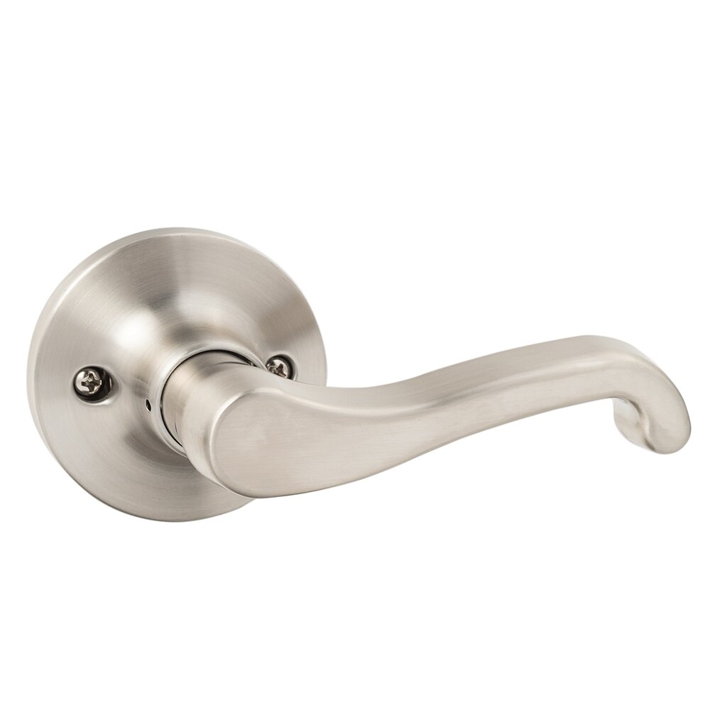 Sure-Loc Sage Single Dummy Right Handed Door Lever with Round Rosette in Satin Nickel