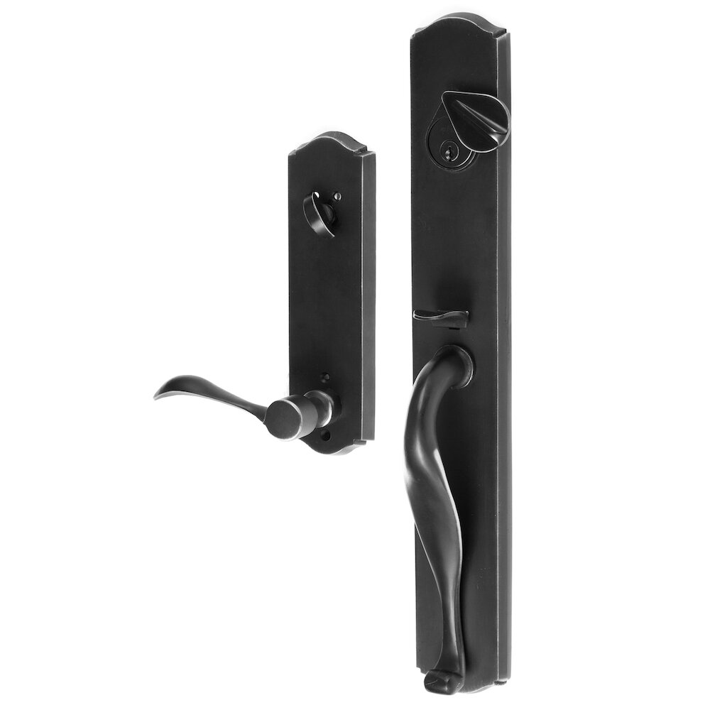 Sure-Loc Wasatch Handleset with Right Handed Sandstone Lever in Flat Black