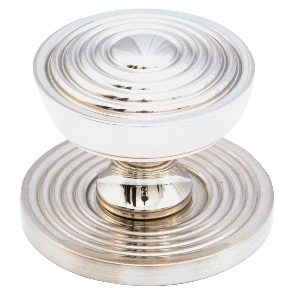 Schaub and Company 1 1/8" Diameter Solid Brass Small Concentric Knob with Matching Backplate in Polished Nickel