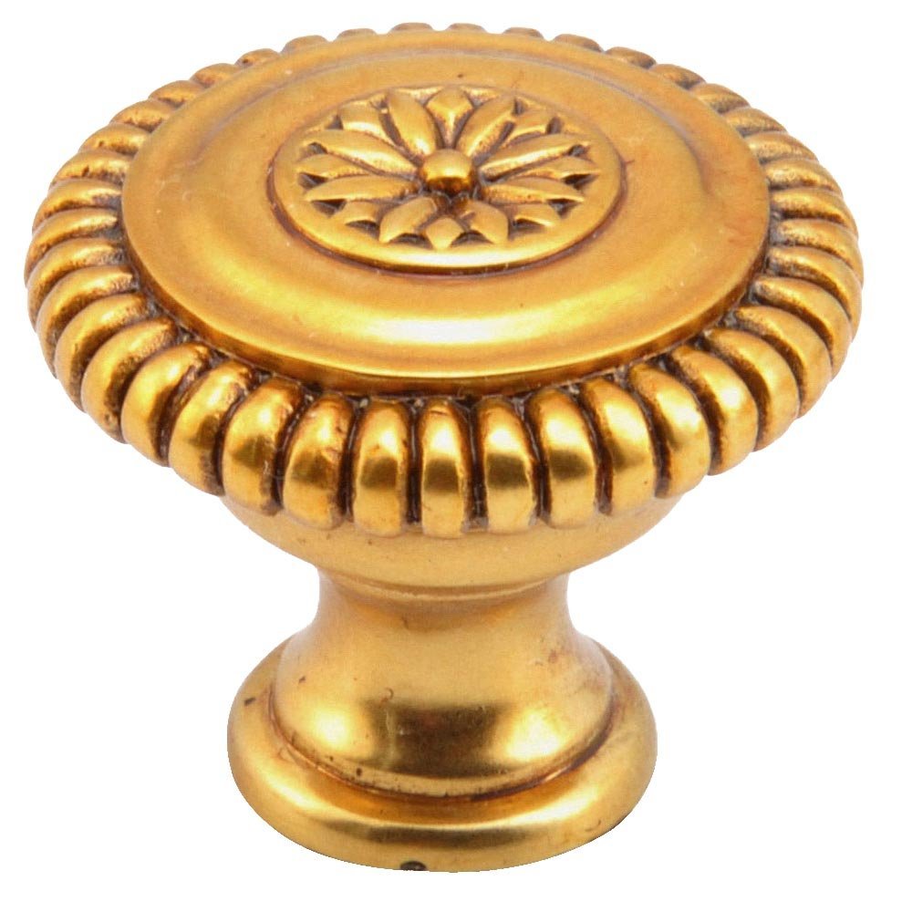 Schaub and Company 1 5/16" Diameter Solid Brass Small Decorative Knob in Paris Brass