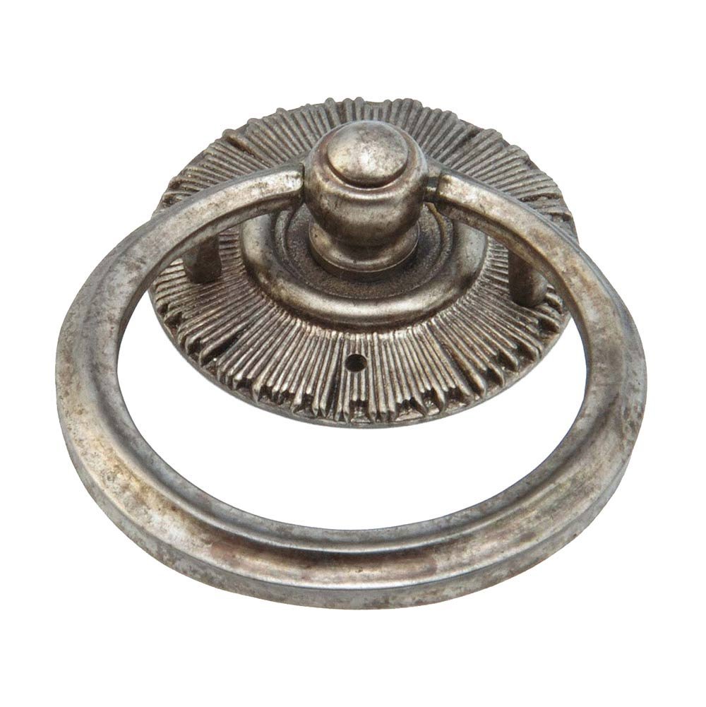 Schaub and Company Solid Brass burst Ring Pull in Silver Antique