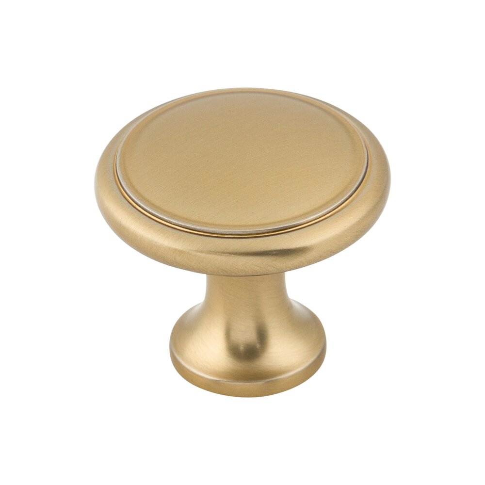 Top Knobs Ringed 1 1/8" Diameter Mushroom Knob in Honey Bronze