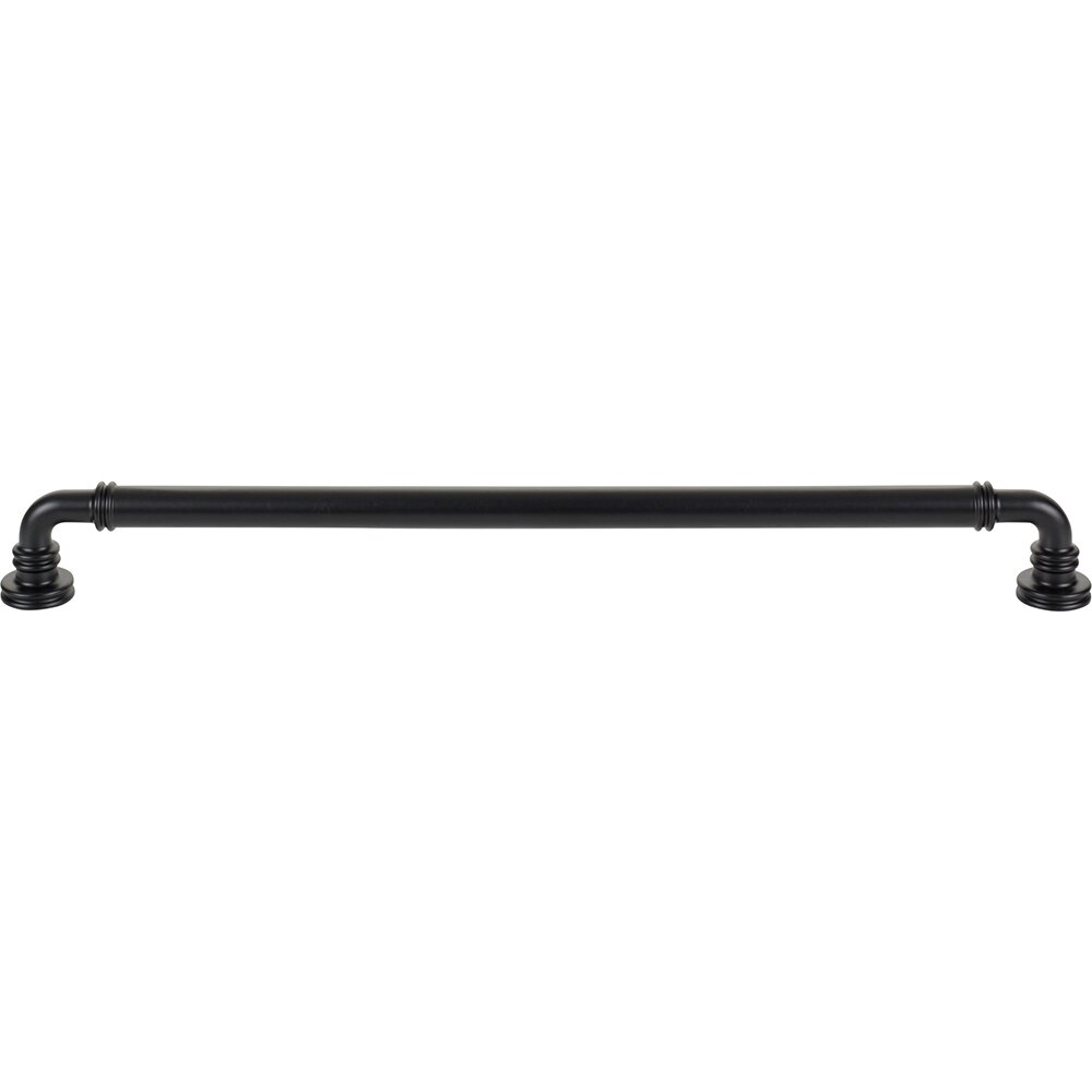 Top Knobs Cranford Pull 12" Centers in Flat Black