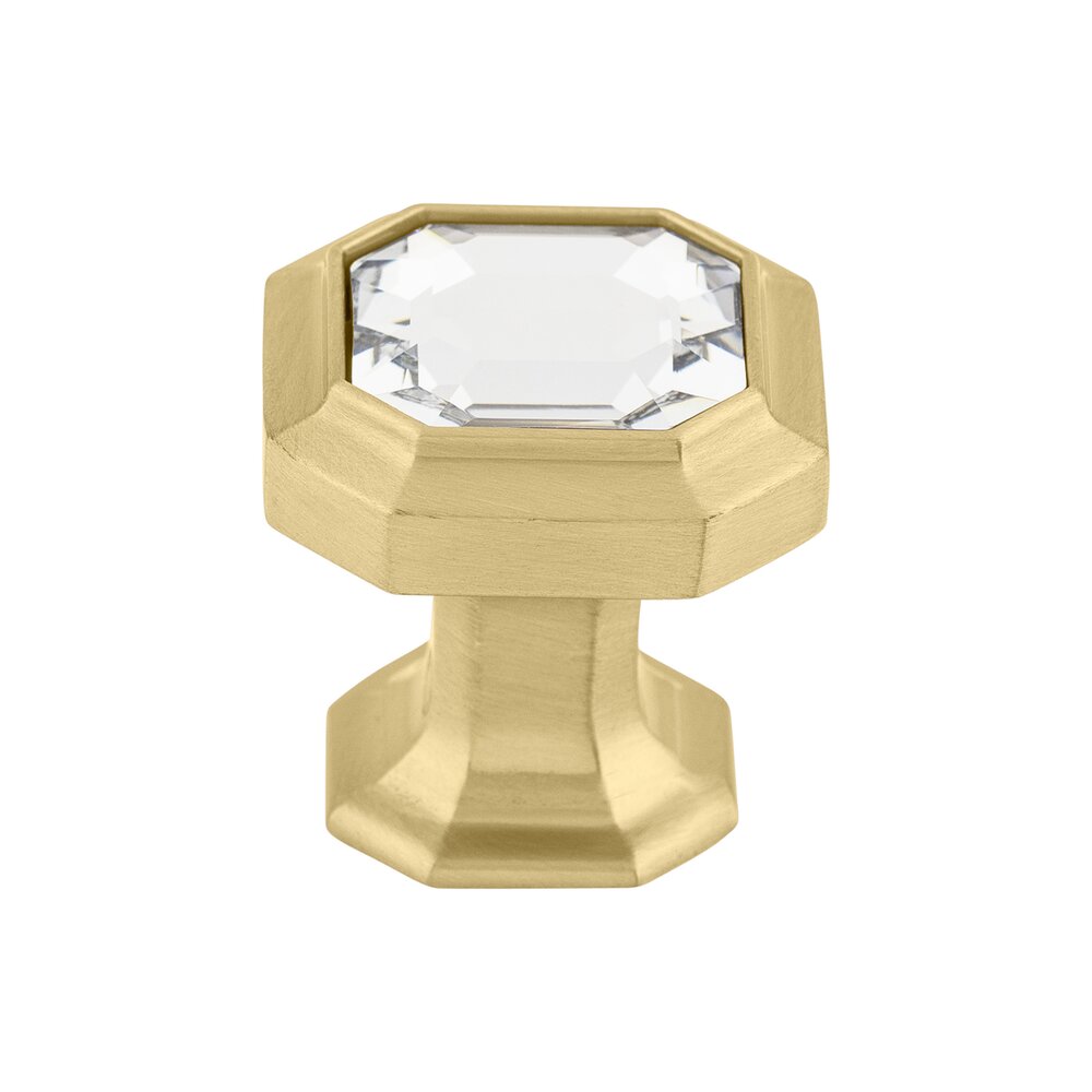 Top Knobs Crystal Emerald 1 1/8" Diameter Knob in Honey Bronze