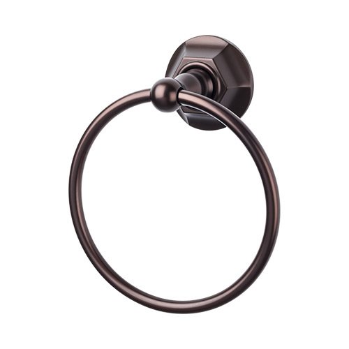 Top Knobs Edwardian Bath Ring Hex Backplate in Oil Rubbed Bronze