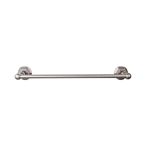 Top Knobs Edwardian Bath Towel Bar 18" Single - Hex Backplate in Antique Pewter