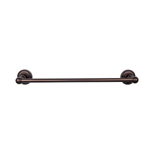 Top Knobs Edwardian Bath Towel Bar 18" Single - Rope Backplate in Oil Rubbed Bronze