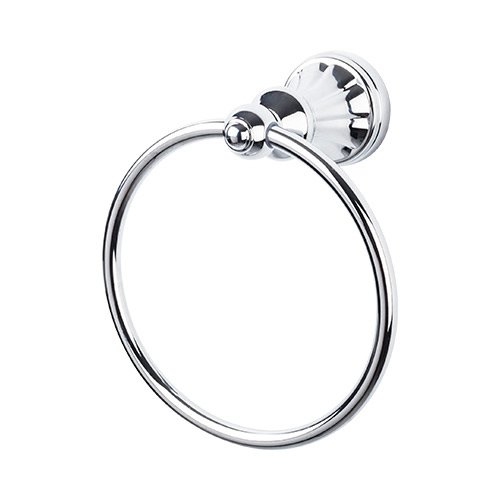 Top Knobs Hudson Bath Ring  in Polished Chrome