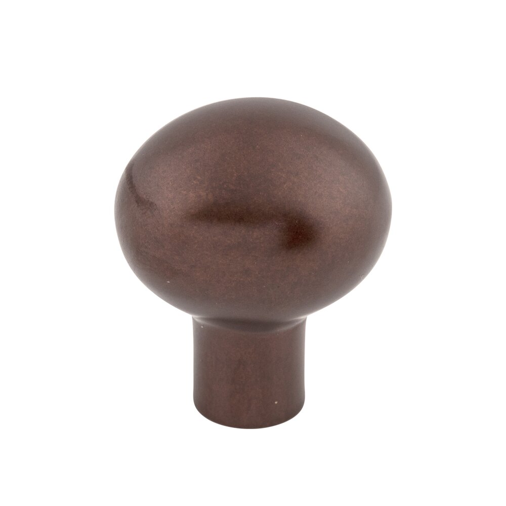 Top Knobs Aspen Small Egg 1 3/16" Long Oval Knob in Mahogany Bronze