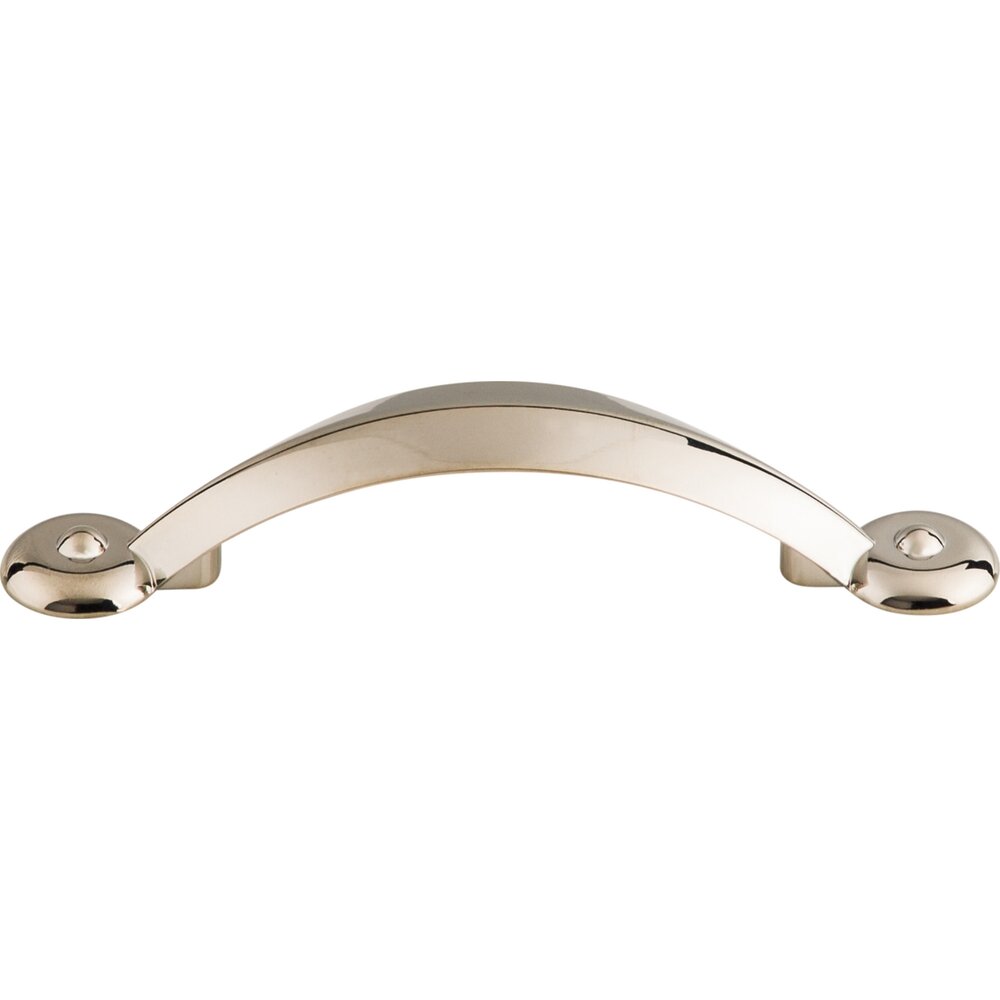 Top Knobs Angle 3" Centers Arch Pull in Polished Nickel