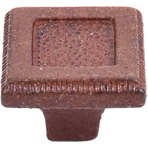 Top Knobs 1 5 /16" (33mm) Square Inset Knob in True Rust