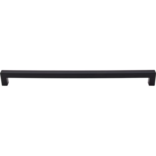 Top Knobs Square Bar 12" Centers Bar Pull in Flat Black