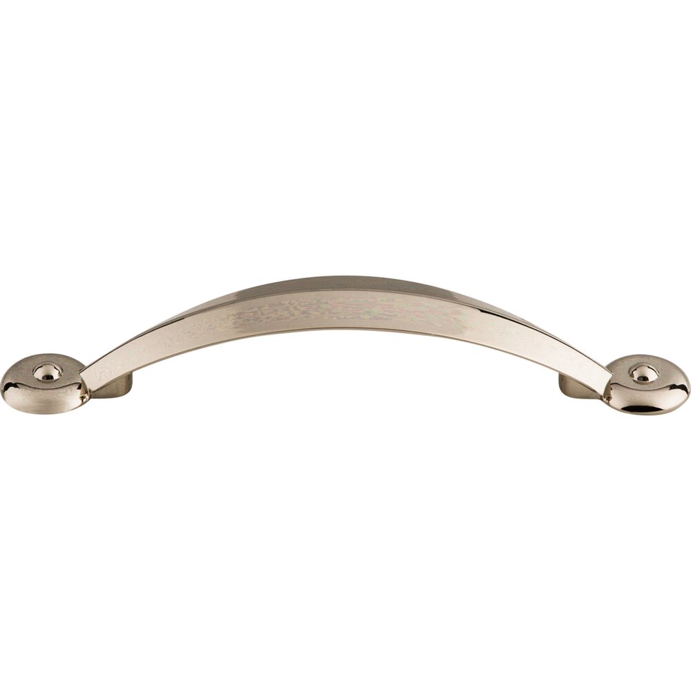 Top Knobs Angle 3 3/4" Centers Arch Pull in Polished Nickel
