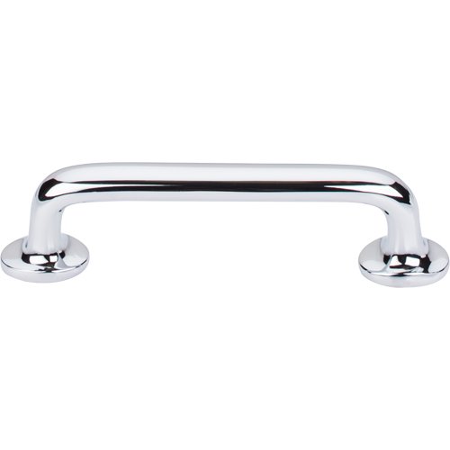 Top Knobs Aspen II Rounded 4" Centers Bar Pull in Polished Chrome