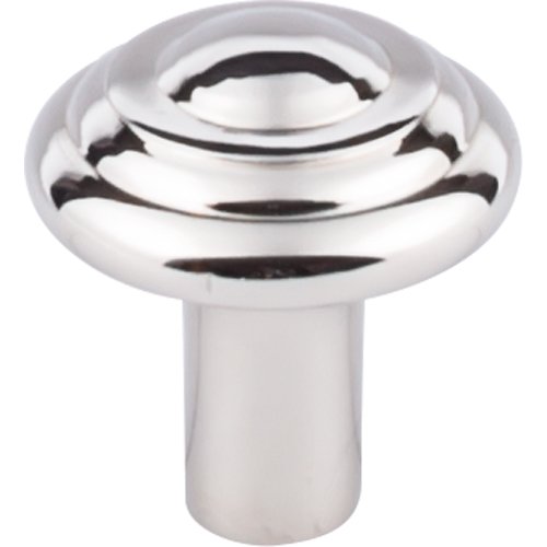 Top Knobs Aspen II Button 1 1/4" Diameter Mushroom Knob in Polished Nickel
