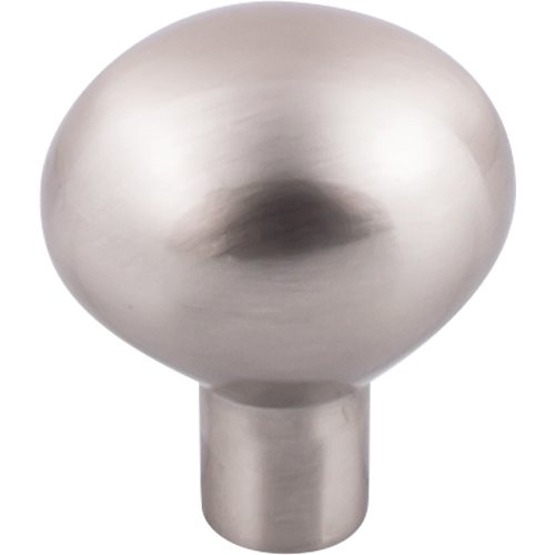 Top Knobs Aspen II Large Egg 1 7/16" Long Oval Knob in Brushed Satin Nickel