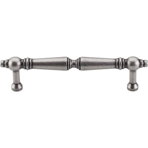 Top Knobs 3 3/4" Centers Pull in Pewter Antique