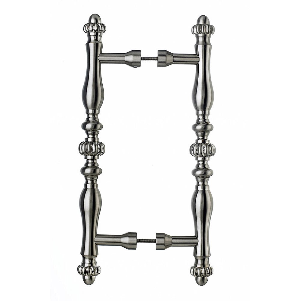 Top Knobs Melon Oversized 8" Centers Back to Back Door Pulls in Brushed Satin Nickel 12" O/A