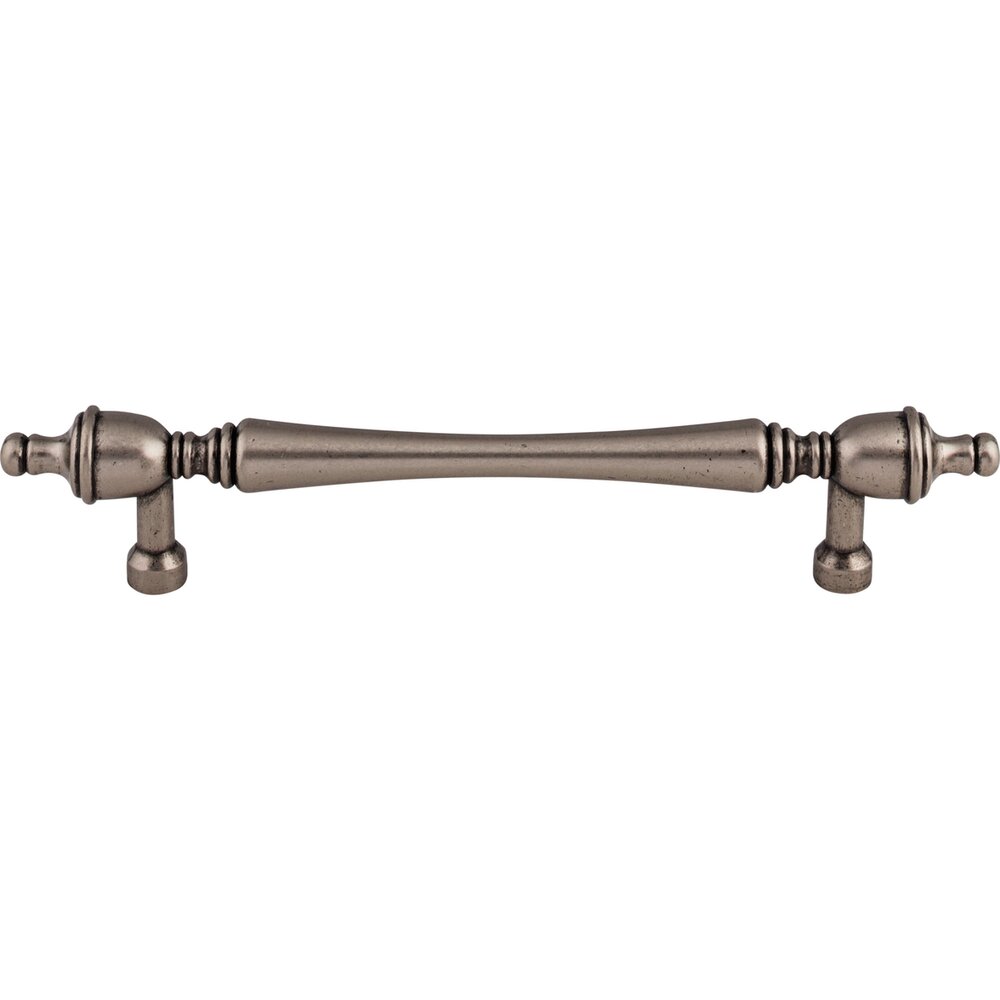 Top Knobs Somerset Finial 7" Centers Bar Pull in Pewter Antique