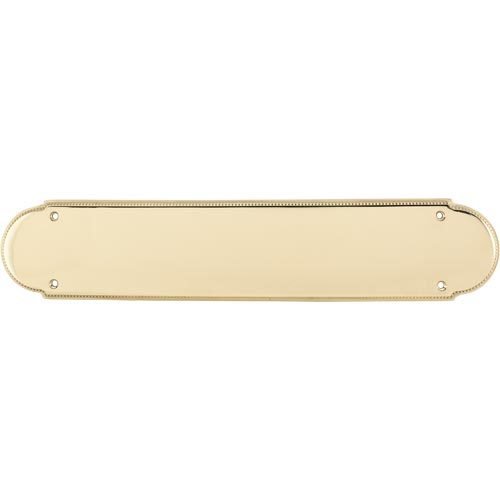 Top Knobs Beaded Push Plate in Polished Brass