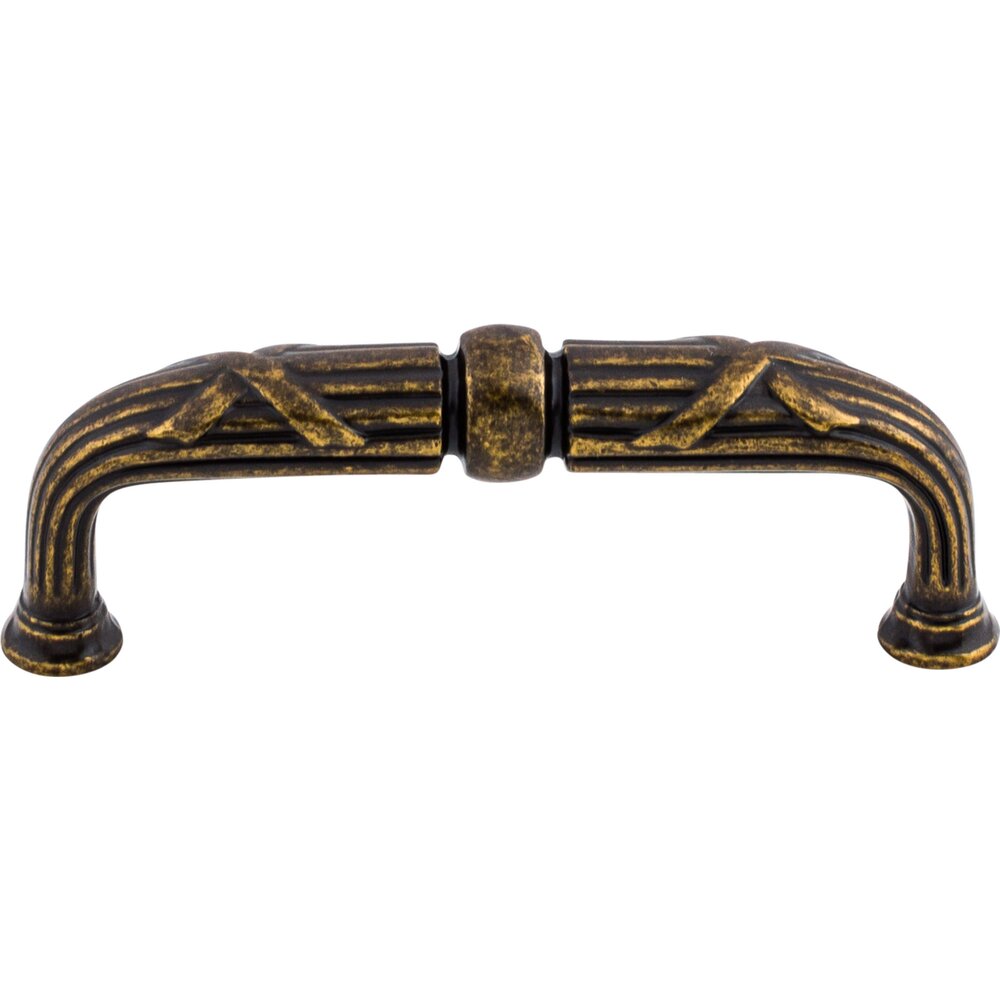 Top Knobs Ribbon & Reed 3 3/4" Centers Bar Pull in German Bronze