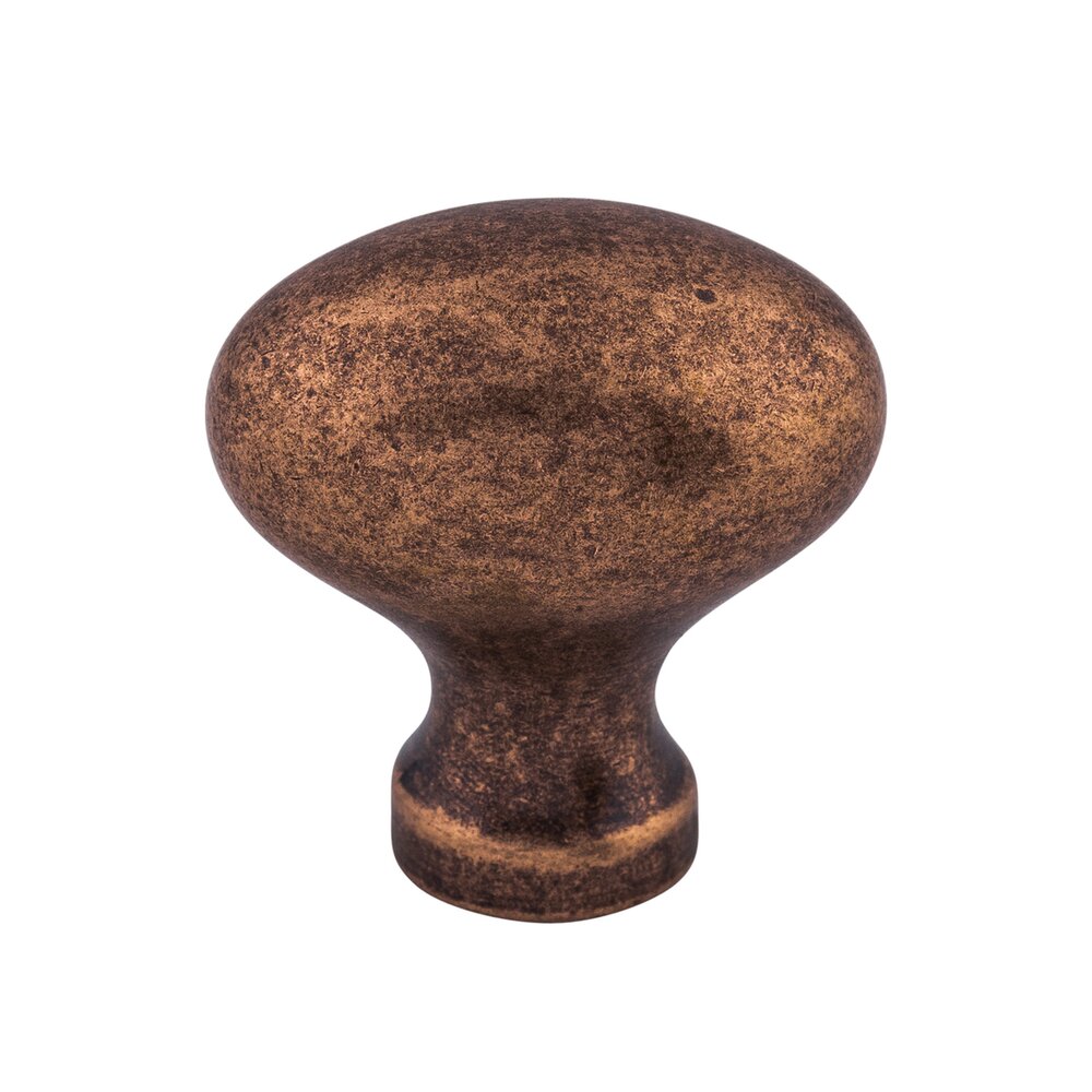 Top Knobs Egg 1 1/4" Long Oval Knob in Old English Copper