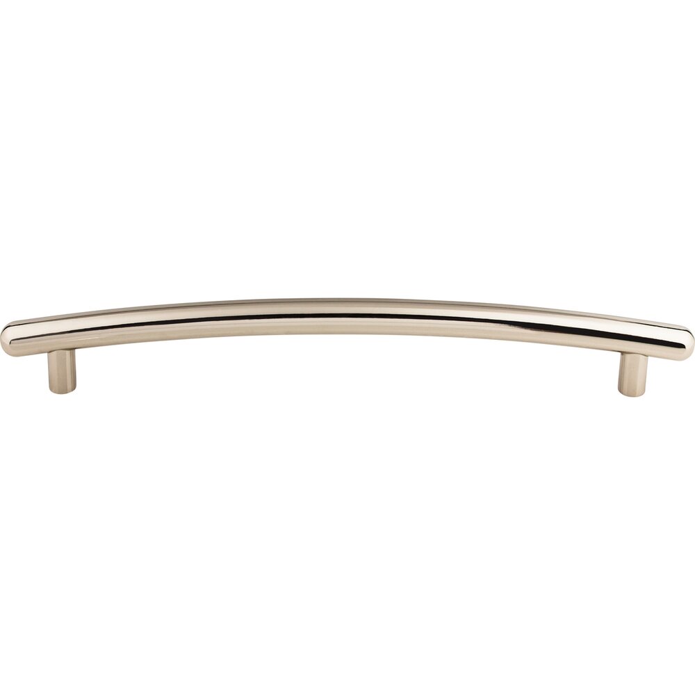 Top Knobs Curved 12" Centers Appliance Pull in Polished Nickel