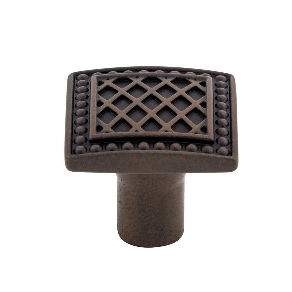 Top Knobs Trevi 1 1/4" Long Square Knob in Patine Rouge