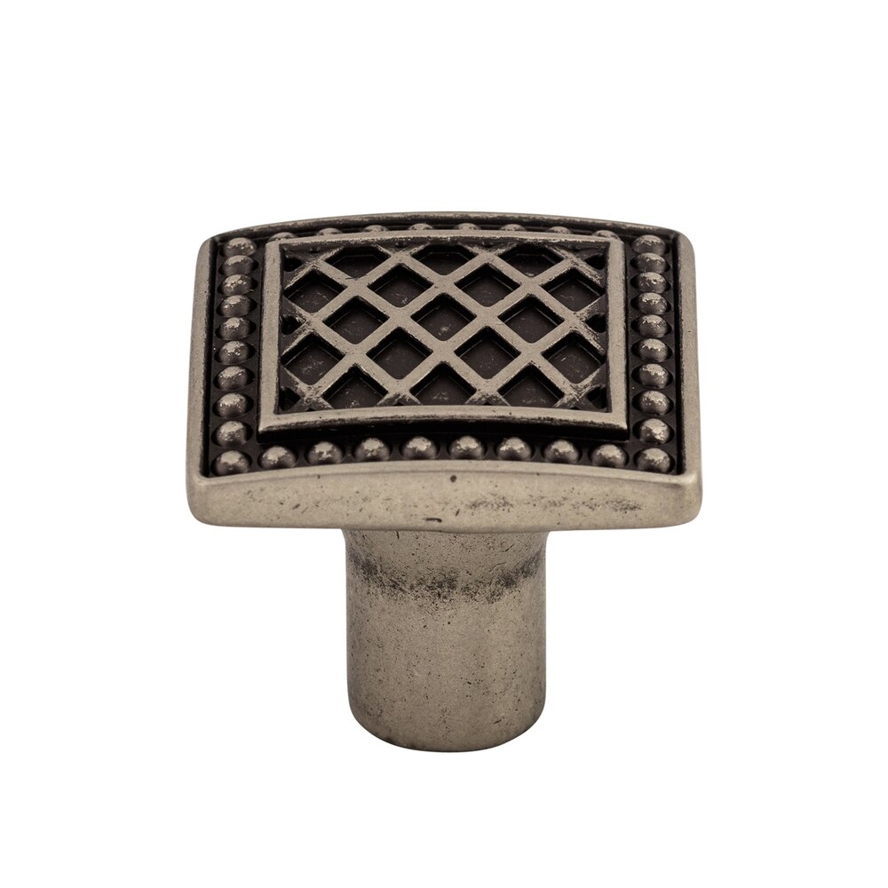 Top Knobs Trevi 1 1/4" Long Square Knob in Pewter Antique