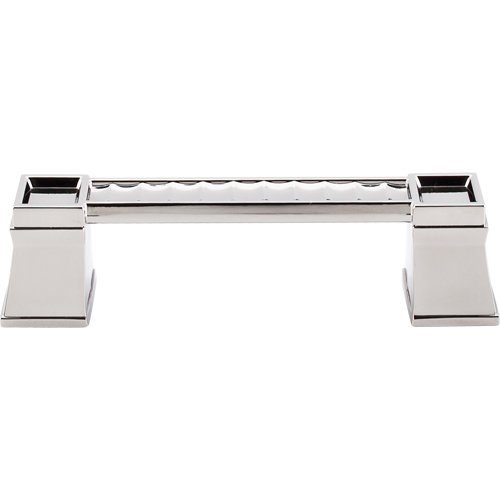 Top Knobs Great Wall - 4" Centers Pull in Polished Nickel