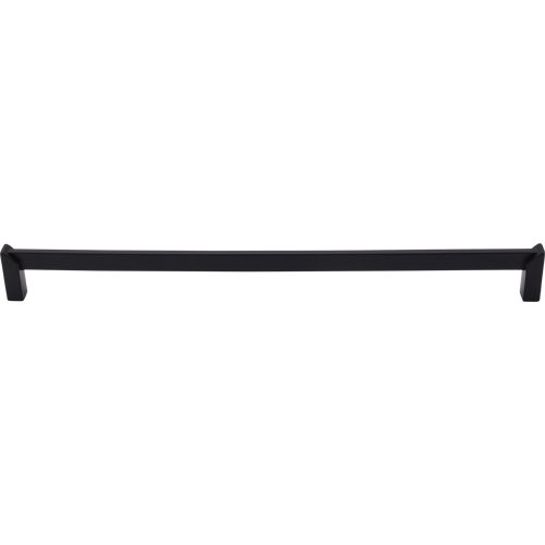 Top Knobs 12" Centers Meadows Edge Square Pull in Flat Black