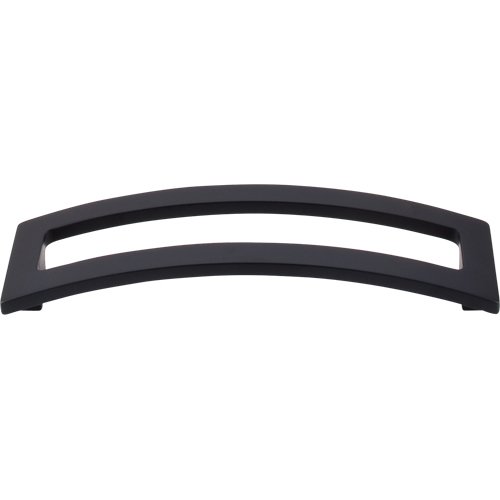 Top Knobs 5" Centers Euro Open Arched Pull in Flat Black
