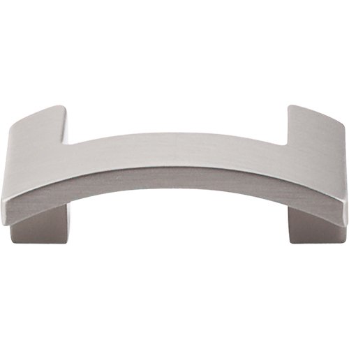Top Knobs 1 3/4" Centers Euro Arched Pull in Brushed Satin Nickel