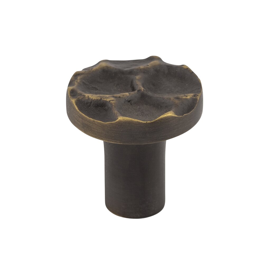 Top Knobs Cobblestone 1 1/8" Diameter Mushroom Knob in Brass Antique