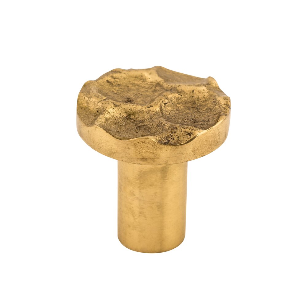 Top Knobs Cobblestone 1 1/8" Diameter Mushroom Knob in Brass